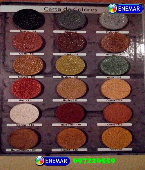 Catalogo de colores para hormigón impreso