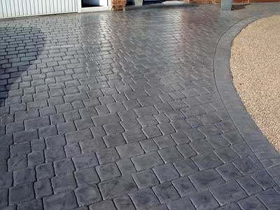 Hormigón impreso en Badajoz rampa de garaje